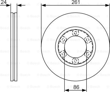 BOSCH 0 986 479 R16 - Гальмівний диск autocars.com.ua