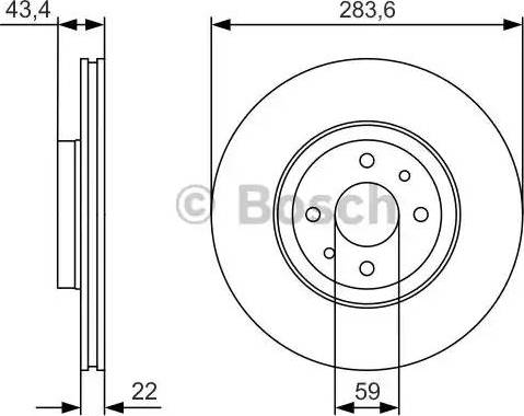 BOSCH 0 986 479 R17 - Гальмівний диск autocars.com.ua