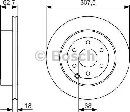 BOSCH 0 986 479 R21 - Гальмівний диск autocars.com.ua