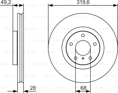 BOSCH 0 986 479 R22 - Гальмівний диск autocars.com.ua