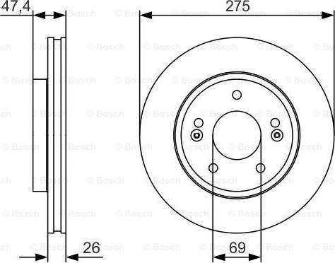 BOSCH 0 986 479 R26 - Тормозной диск autodnr.net