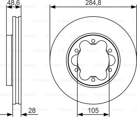 BOSCH 0 986 479 R27 - Гальмівний диск autocars.com.ua