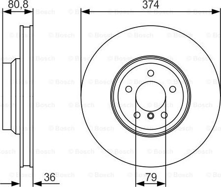 BOSCH 0 986 479 R35 - Тормозной диск avtokuzovplus.com.ua