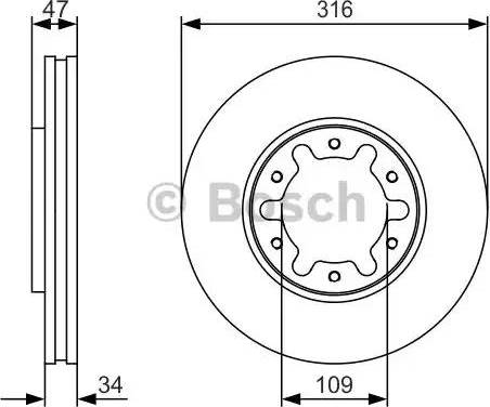 BOSCH 0 986 479 R38 - Тормозной диск avtokuzovplus.com.ua