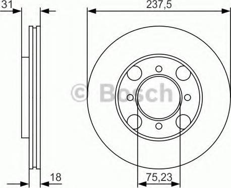 BOSCH 0 986 479 R44 - Гальмівний диск autocars.com.ua