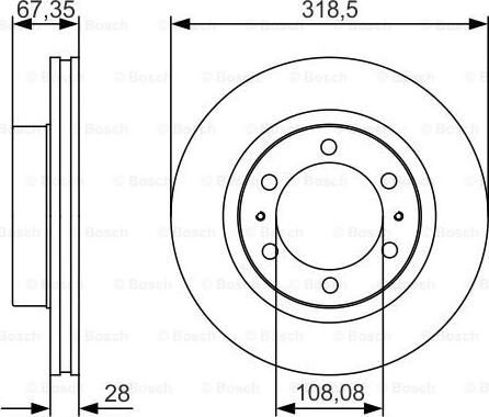 BOSCH 0 986 479 R46 - Тормозной диск avtokuzovplus.com.ua