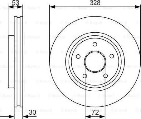 BOSCH 0 986 479 R48 - Гальмівний диск autocars.com.ua