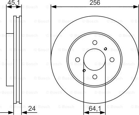 BOSCH 0 986 479 R51 - Тормозной диск avtokuzovplus.com.ua