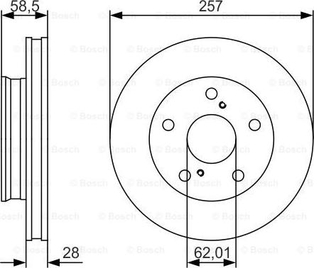 BOSCH 0 986 479 R53 - Гальмівний диск autocars.com.ua