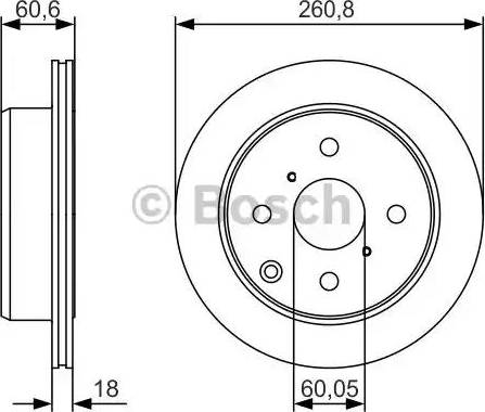 BOSCH 0 986 479 R55 - Гальмівний диск autocars.com.ua