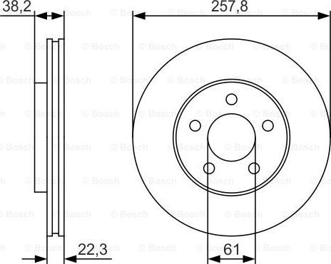 BOSCH 0 986 479 R56 - Гальмівний диск autocars.com.ua