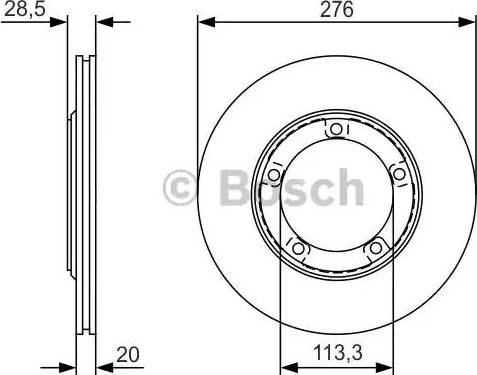 BOSCH 0 986 479 R59 - Гальмівний диск autocars.com.ua