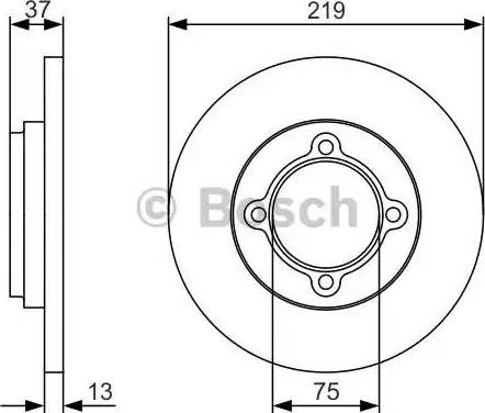 BOSCH 0 986 479 R62 - Гальмівний диск autocars.com.ua