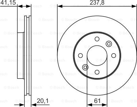 BOSCH 0 986 479 R66 - Гальмівний диск autocars.com.ua