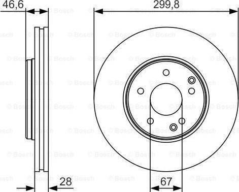 BOSCH 0 986 479 R79 - Гальмівний диск autocars.com.ua