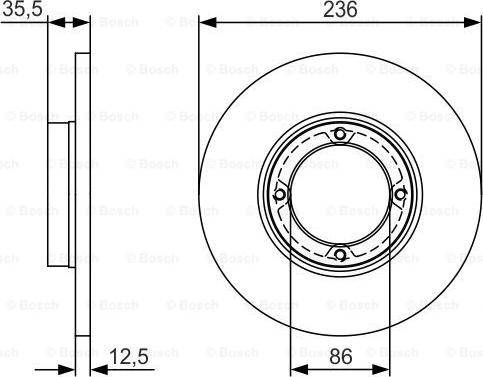 BOSCH 0 986 479 R81 - Гальмівний диск autocars.com.ua