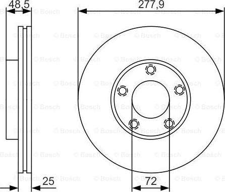 BOSCH 0 986 479 R83 - Гальмівний диск autocars.com.ua