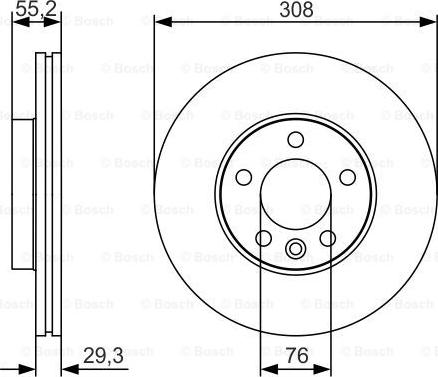 BOSCH 0 986 479 R84 - Гальмівний диск autocars.com.ua