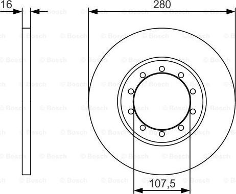 BOSCH 0 986 479 R92 - Гальмівний диск autocars.com.ua