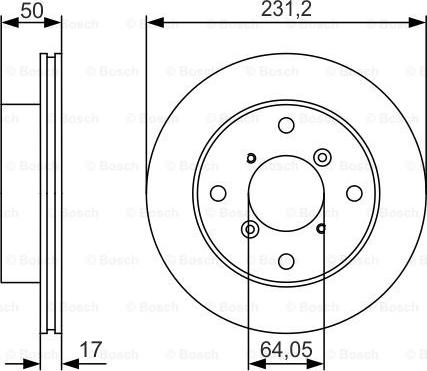 BOSCH 0 986 479 R96 - Тормозной диск avtokuzovplus.com.ua