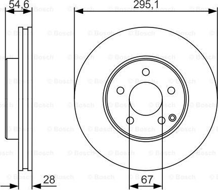 BOSCH 0 986 479 R99 - ДИСК ГАЛЬМIВНИЙ ПЕРЕДНIЙ PREMIUM2 autocars.com.ua