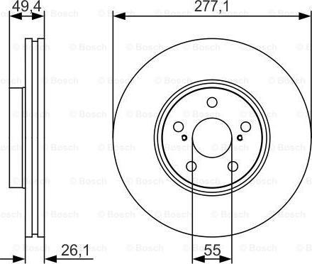 BOSCH 0 986 479 S09 - Тормозной диск avtokuzovplus.com.ua