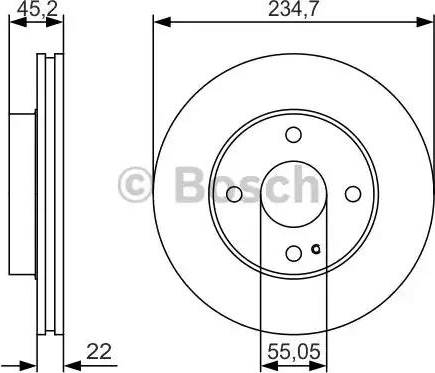 BOSCH 0 986 479 S11 - Гальмівний диск autocars.com.ua