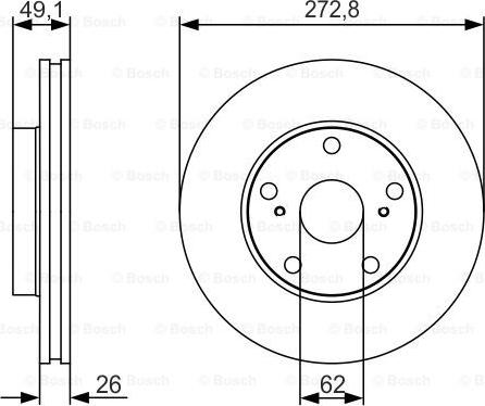 BOSCH 0 986 479 S16 - Гальмівний диск autocars.com.ua