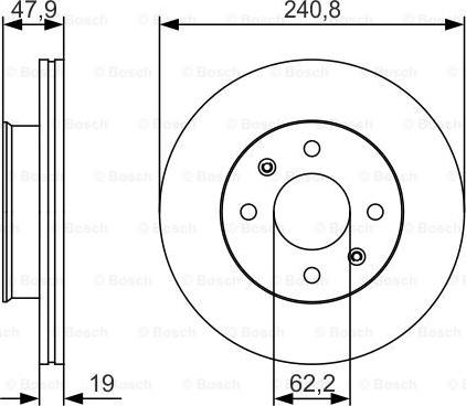 BOSCH 0 986 479 S18 - Тормозной диск avtokuzovplus.com.ua