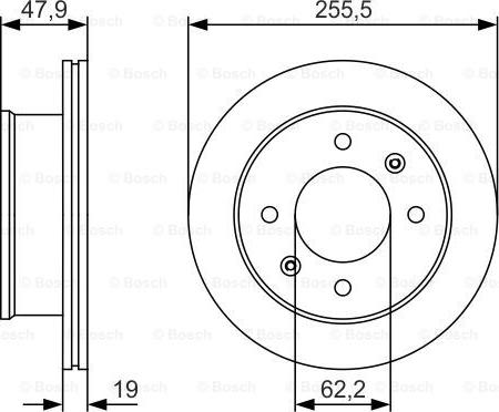 BOSCH 0 986 479 S21 - Гальмівний диск autocars.com.ua