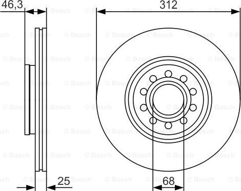 BOSCH 0 986 479 S23 - Гальмівний диск autocars.com.ua