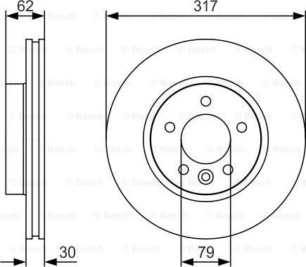 BOSCH 0 986 479 S25 - Тормозной диск avtokuzovplus.com.ua