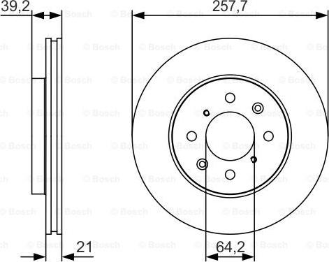 BOSCH 0 986 479 S26 - Гальмівний диск autocars.com.ua