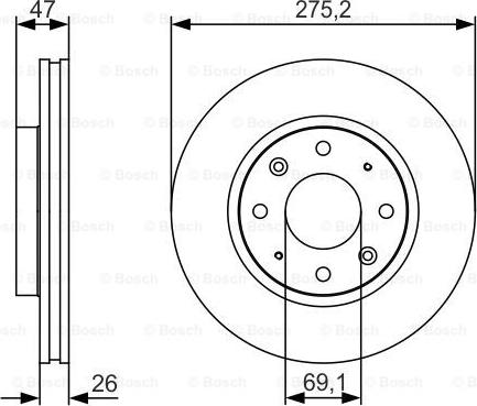 BOSCH 0 986 479 S28 - Гальмівний диск autocars.com.ua