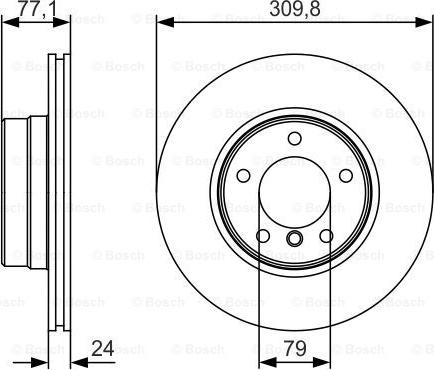 BOSCH 0 986 479 S29 - Тормозной диск avtokuzovplus.com.ua