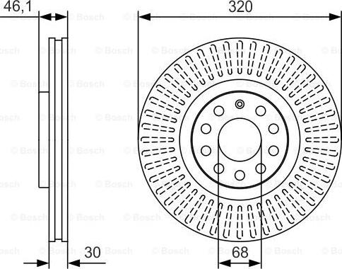 BOSCH 0 986 479 S30 - Тормозной диск avtokuzovplus.com.ua