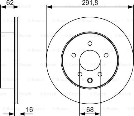 BOSCH 0 986 479 S31 - Тормозной диск avtokuzovplus.com.ua