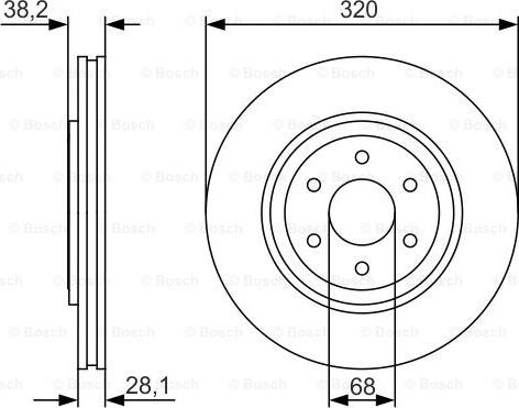 BOSCH 0 986 479 S35 - Тормозной диск avtokuzovplus.com.ua