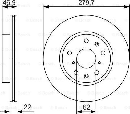 BOSCH 0 986 479 S58 - Тормозной диск avtokuzovplus.com.ua