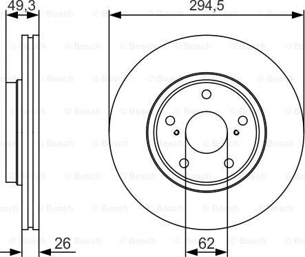 BOSCH 0 986 479 S59 - Тормозной диск avtokuzovplus.com.ua