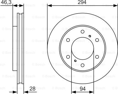 BOSCH 0 986 479 S63 - Тормозной диск avtokuzovplus.com.ua