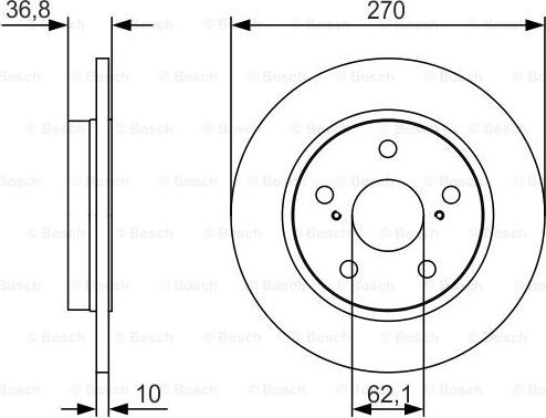 BOSCH 0 986 479 S64 - Гальмівний диск autocars.com.ua