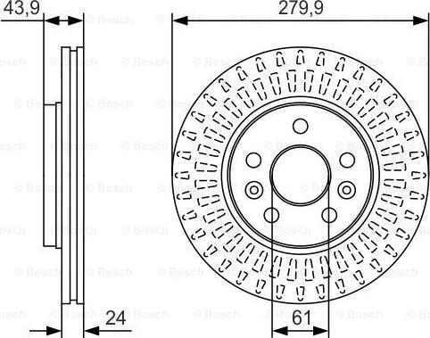 BOSCH 0 986 479 S66 - Тормозной диск avtokuzovplus.com.ua