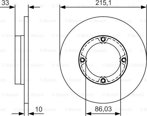 BOSCH 0 986 479 S69 - Тормозной диск avtokuzovplus.com.ua