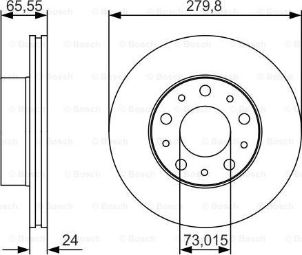 BOSCH 0 986 479 S70 - Тормозной диск avtokuzovplus.com.ua