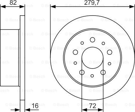 BOSCH 0 986 479 S73 - Гальмівний диск autocars.com.ua