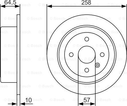 BOSCH 0 986 479 S75 - Тормозной диск avtokuzovplus.com.ua