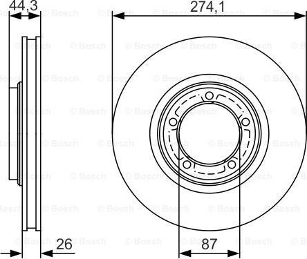 BOSCH 0 986 479 S79 - Тормозной диск avtokuzovplus.com.ua