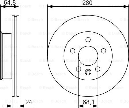 BOSCH 0 986 479 S80 - Тормозной диск avtokuzovplus.com.ua