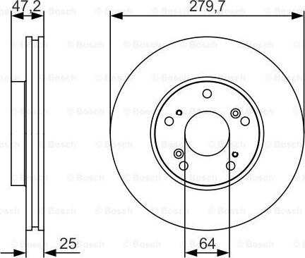 BOSCH 0 986 479 S82 - Гальмівний диск autocars.com.ua